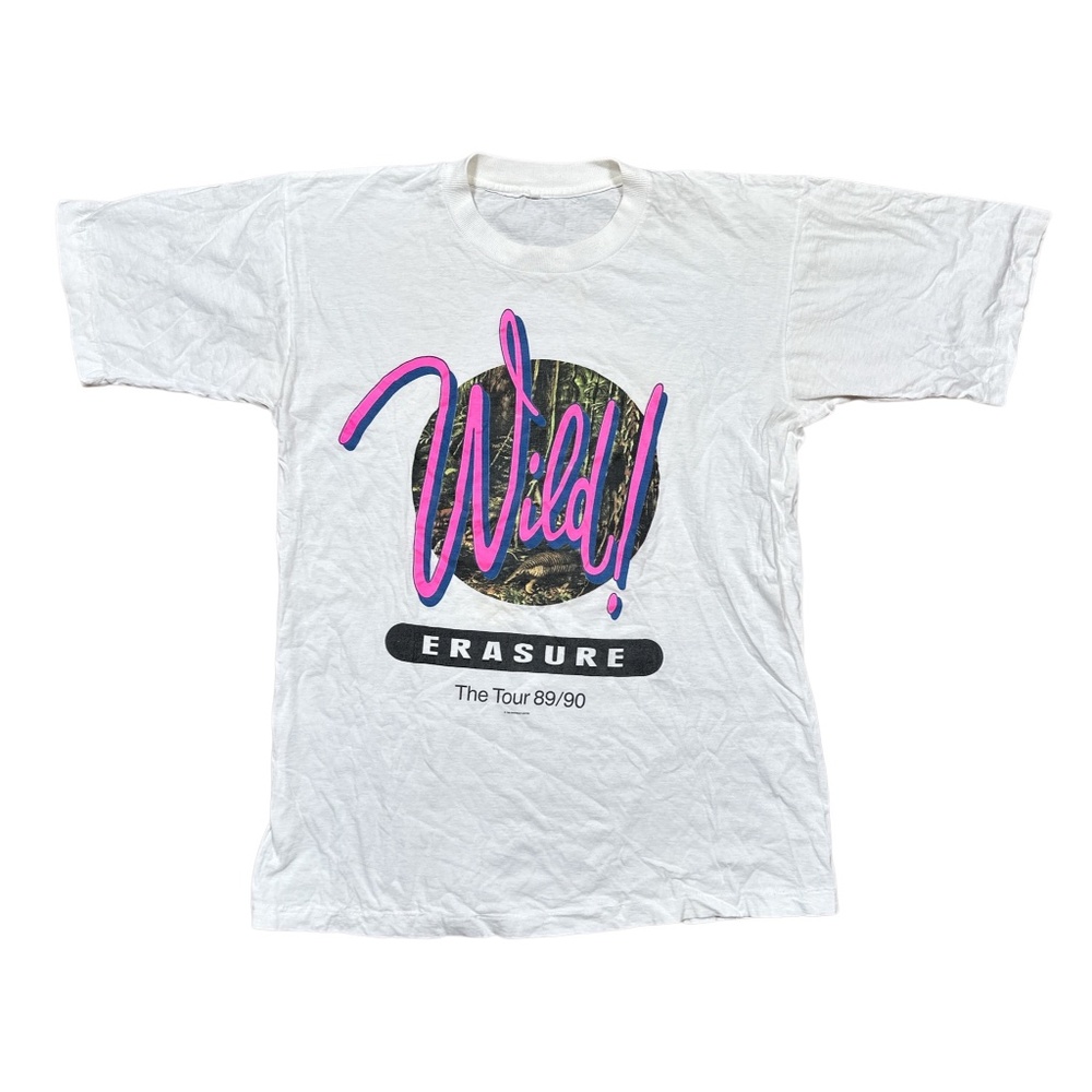 Vintage 80s 90s Erasure Wild Tour 1989 1990 Single Stitch T Shirt Mens Large